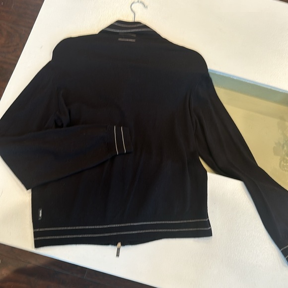 Armani Collezioni Black with White Stripes sweater - Picture 5 of 7
